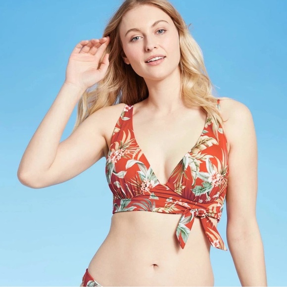 Bikini, 34C top, S bottom, tropical print, shade & shore brand, NWT, vacation! - Picture 1 of 7